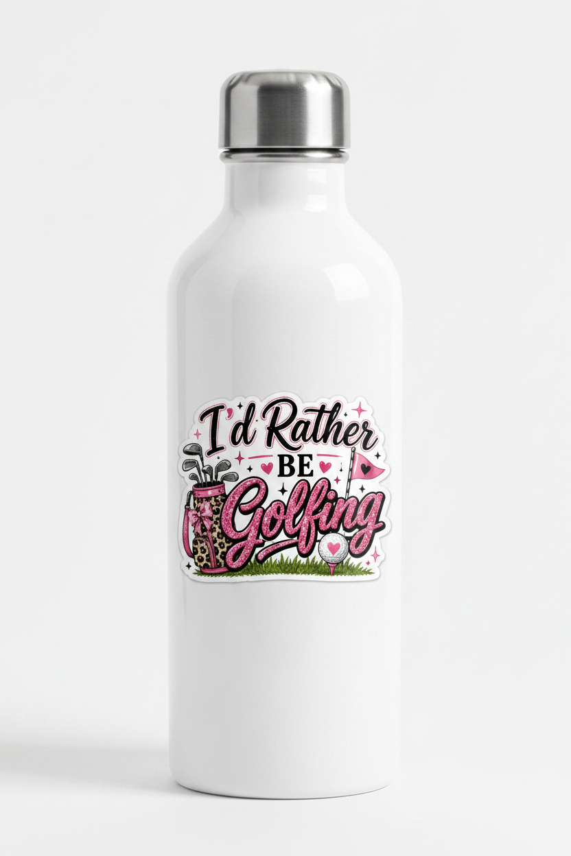 I'd Rather Be Golfing Sticker