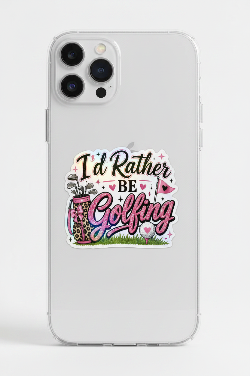 I'd Rather Be Golfing Sticker