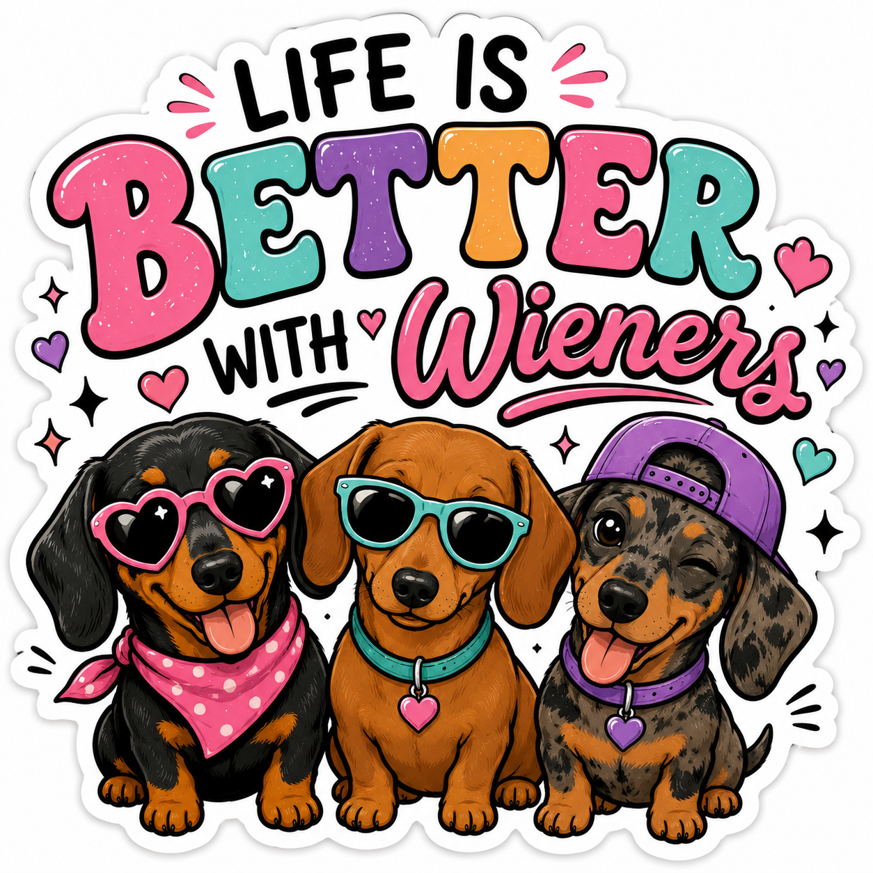 Life is better with Wieners sticker