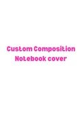 Custom Composition Notebook Cover