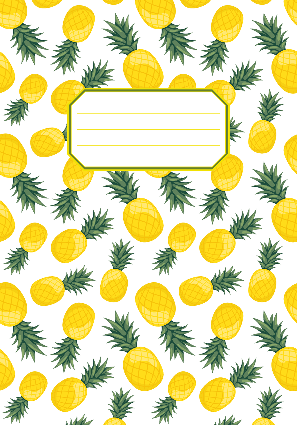 Pineapple Pages Composition Notebook Cover