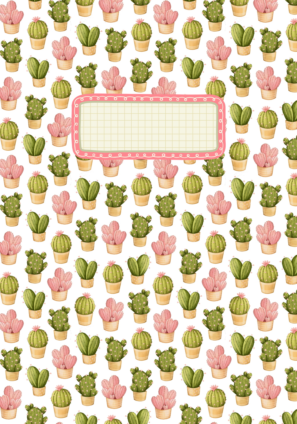 Cozy Cactus Composition Notebook Cover
