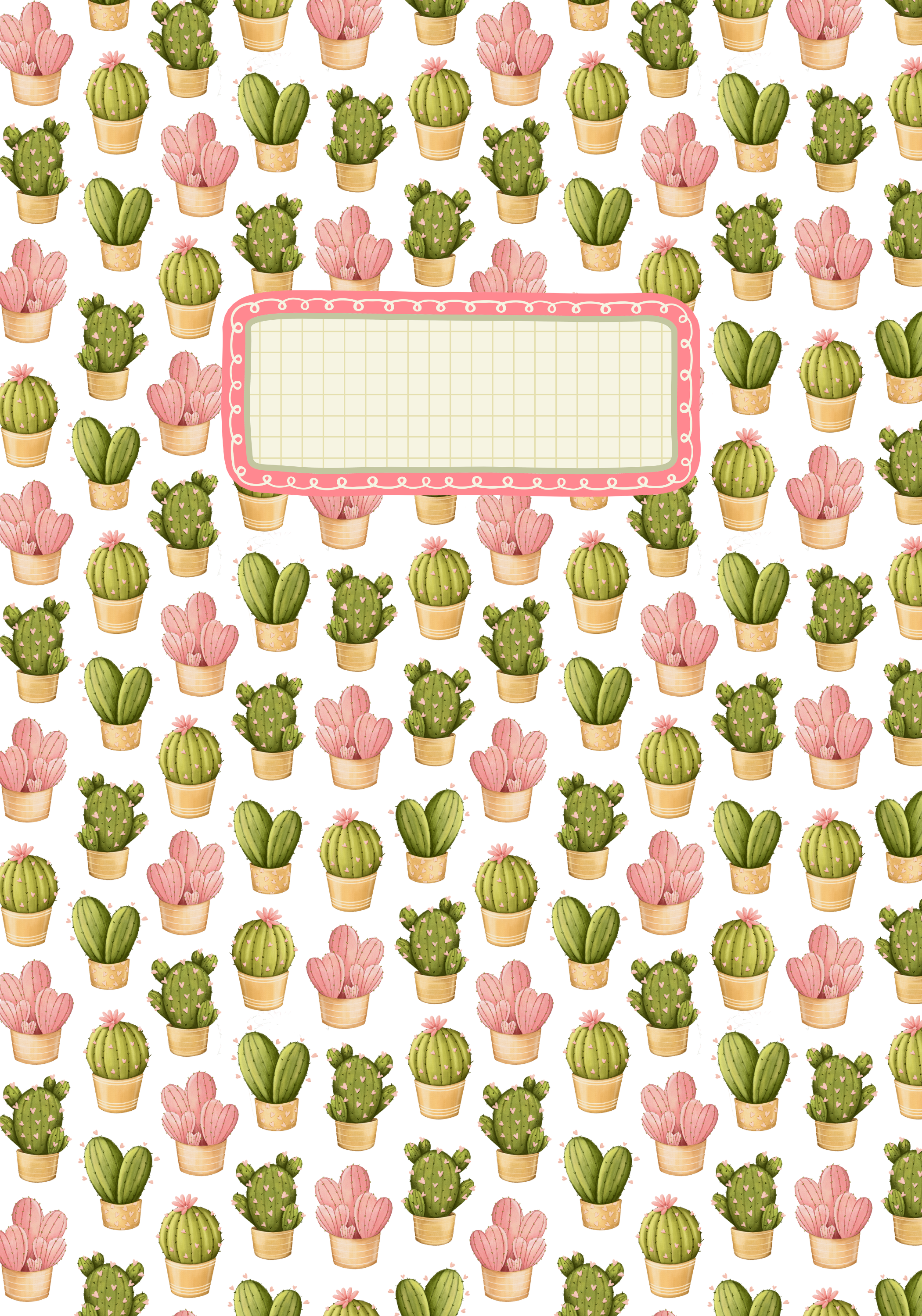 Cozy Cactus Composition Notebook Cover