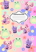 Axolotl Adventures Composition Notebook Cover