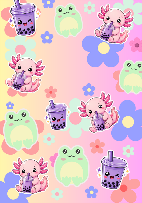 Axolotl Adventures Composition Notebook Cover