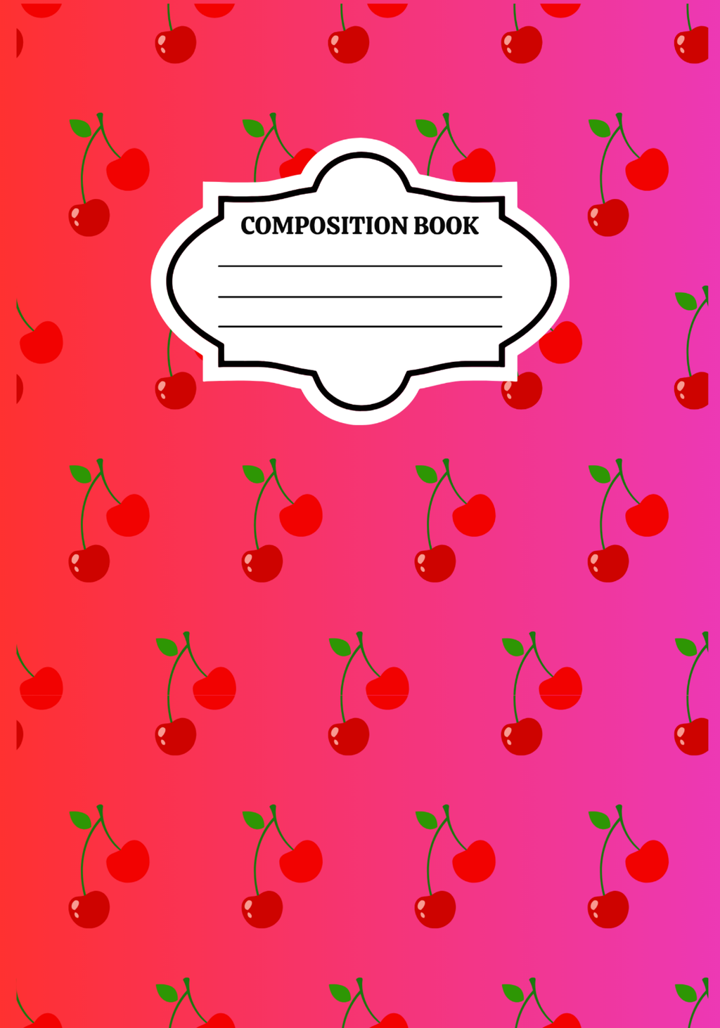 Cherry Pop Composition Notebook Cover