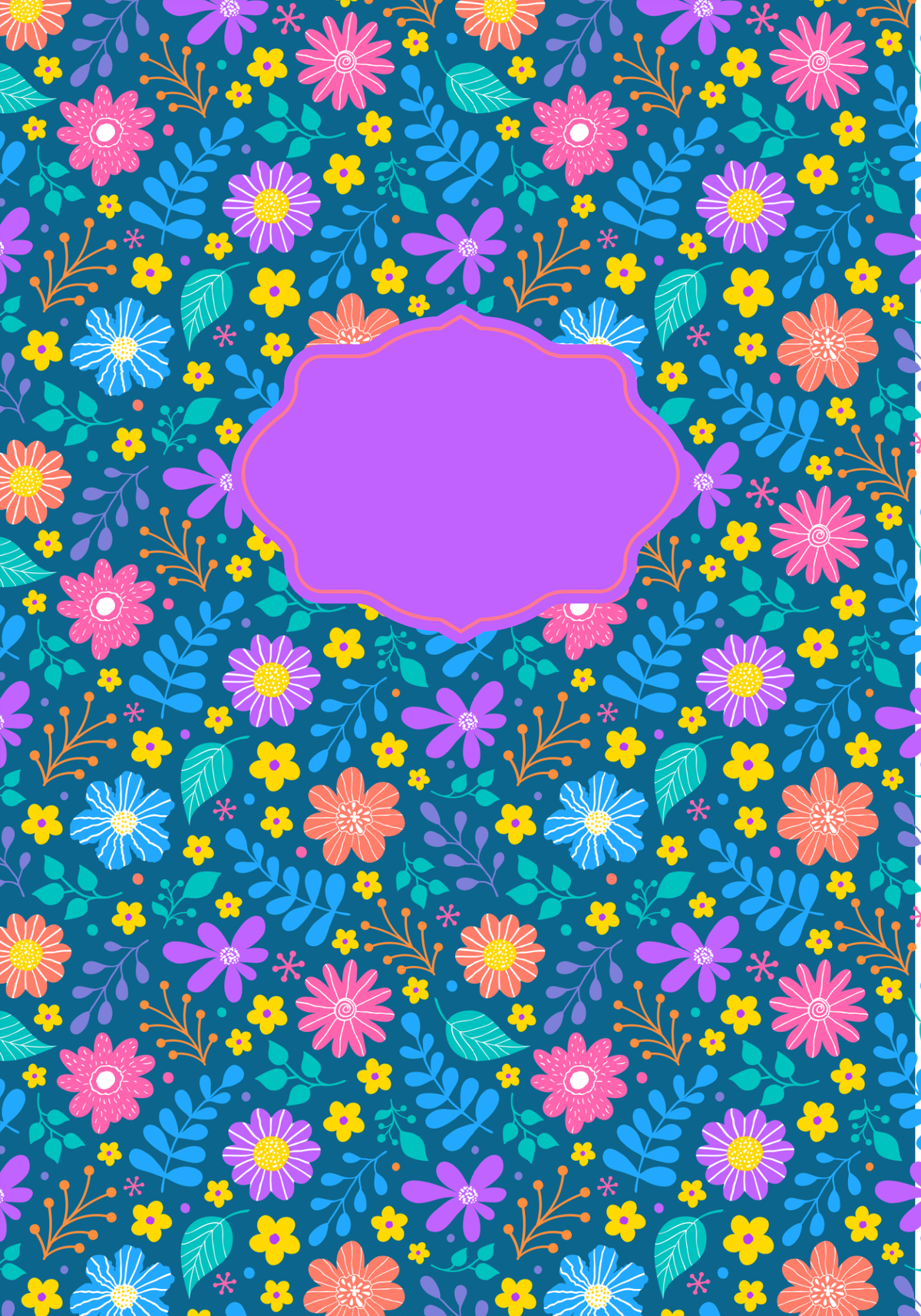 Wildflower Wishes Composition NoteBook Cover