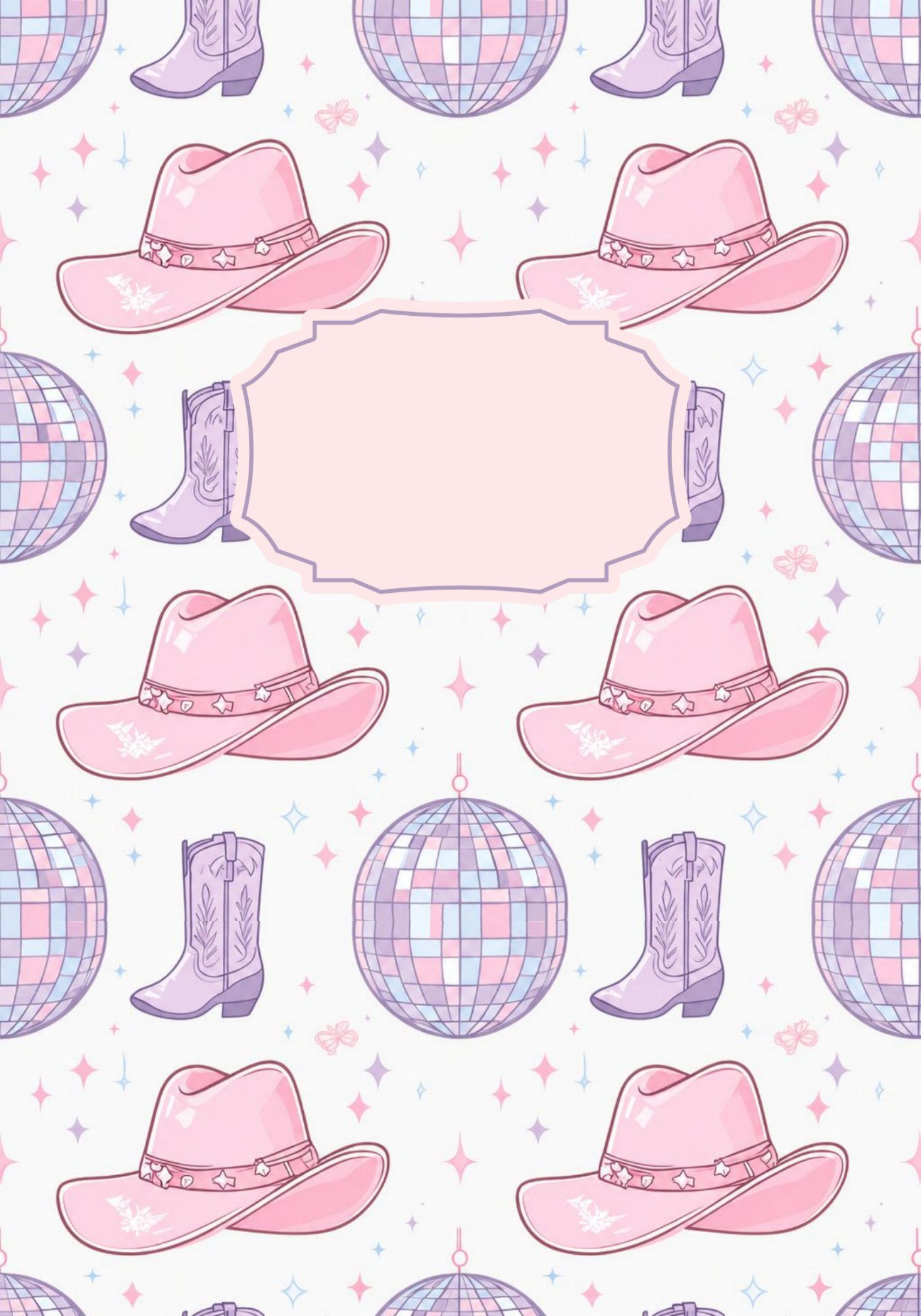 Cowgirl Princess Peel and Stick Composition Notebook Cover