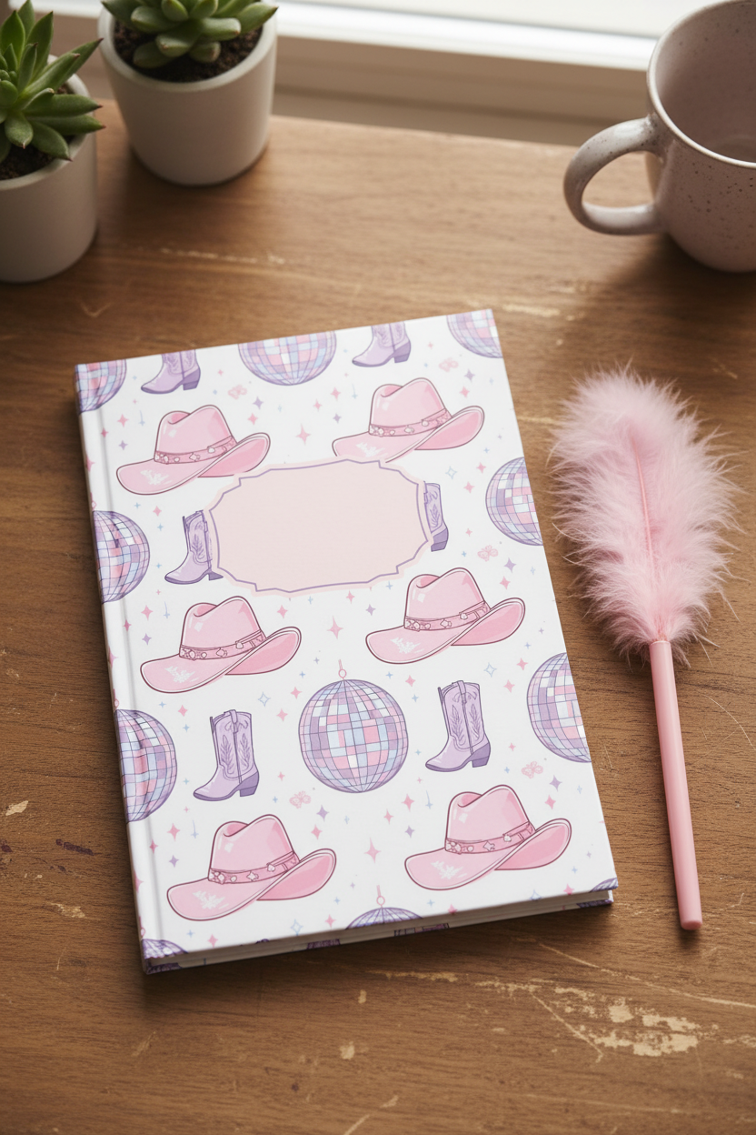 Cowgirl Princess Peel and Stick Composition Notebook Cover