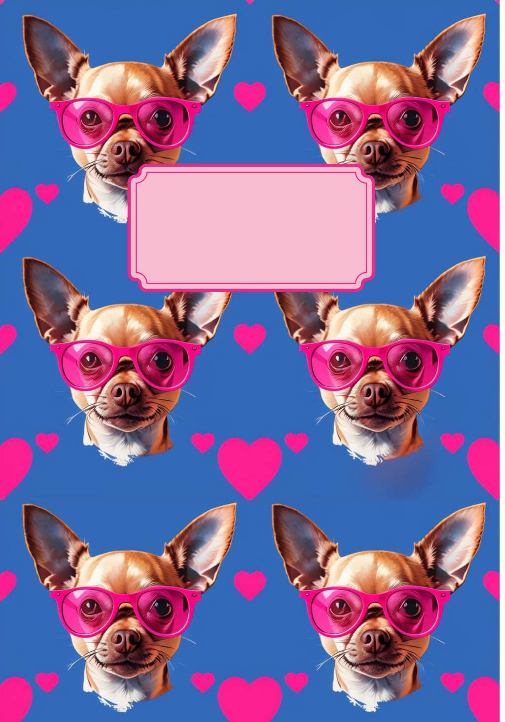 Chic Chihuah Peel and Stick Composition Notebook Cover