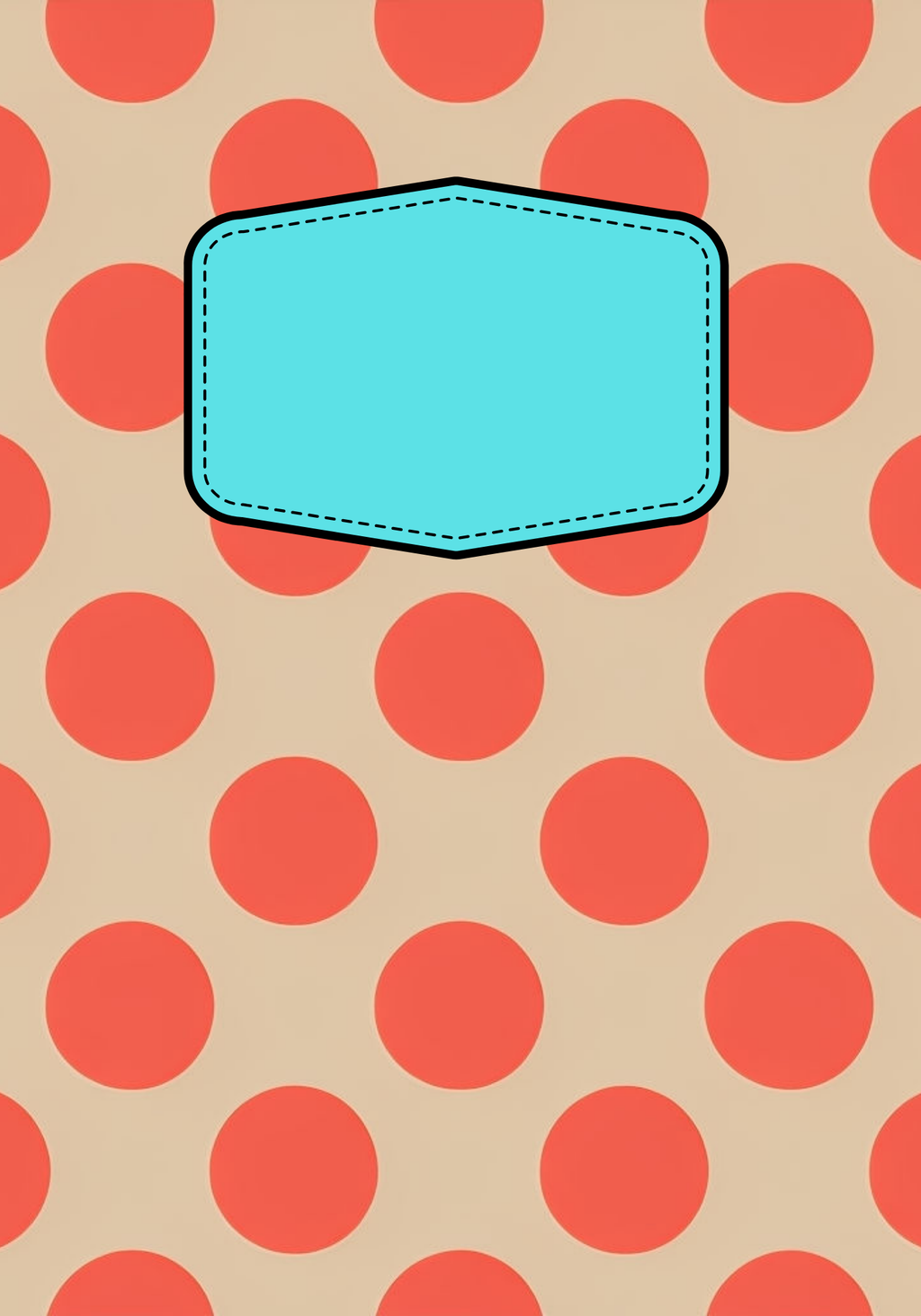 Retro Dots Vibe Peel and Stick composition notebook cover