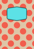 Retro Dots Vibe Peel and Stick composition notebook cover