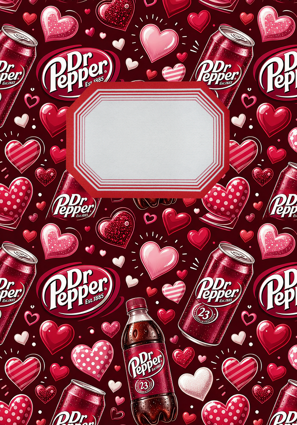 For The Love of Dr. Pepper Peel and Stick Composition Notebook Cover
