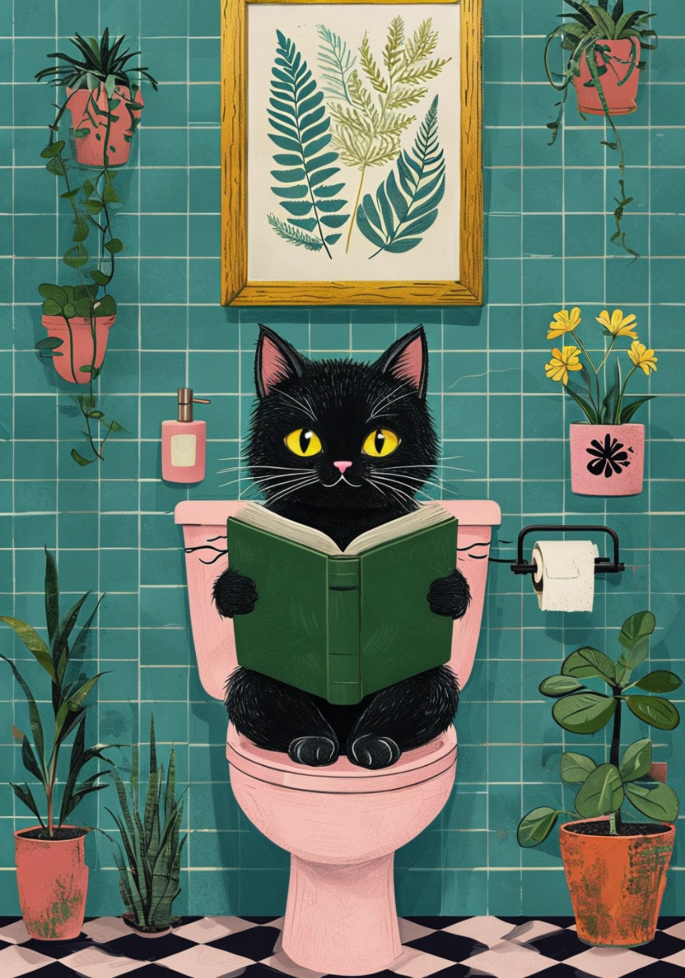Purrfect Reading Spot Composition Notebook Cover